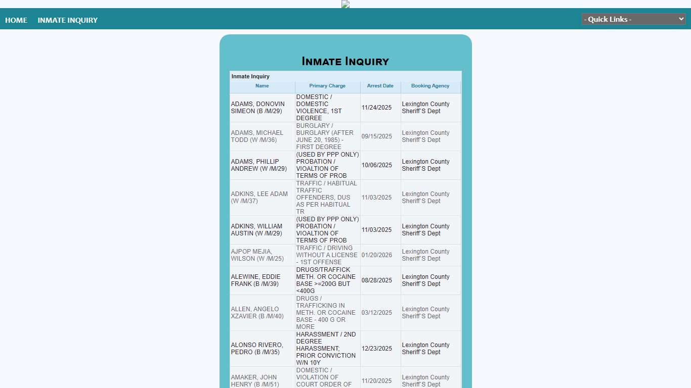 Lexington County Sheriff Office P2C